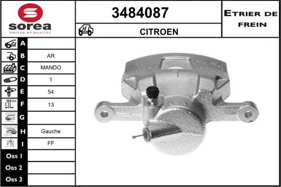 Sera 3484087 - Гальмівний супорт autozip.com.ua