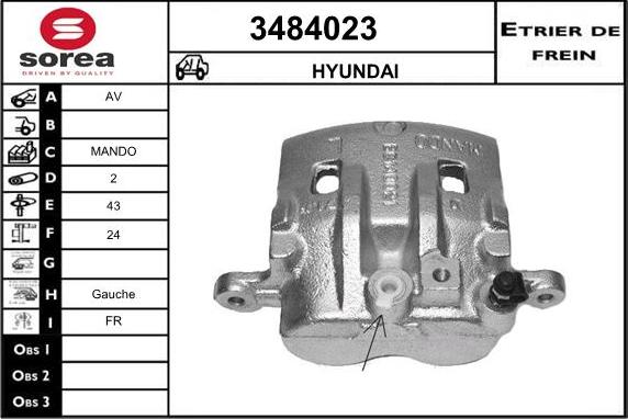 Sera 3484023 - Гальмівний супорт autozip.com.ua