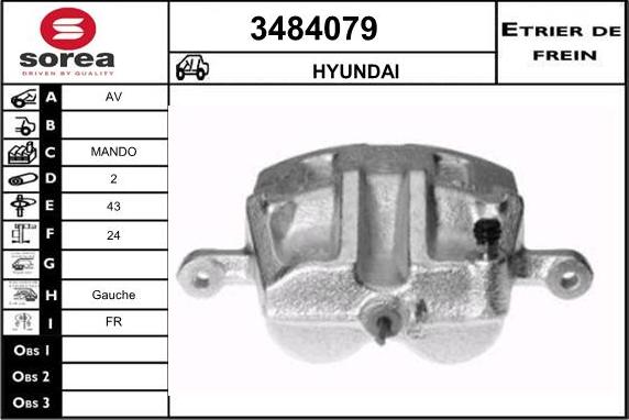 Sera 3484079 - Гальмівний супорт autozip.com.ua