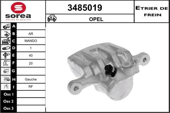 Sera 3485019 - Гальмівний супорт autozip.com.ua