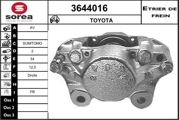 Sera 3644016 - Гальмівний супорт autozip.com.ua