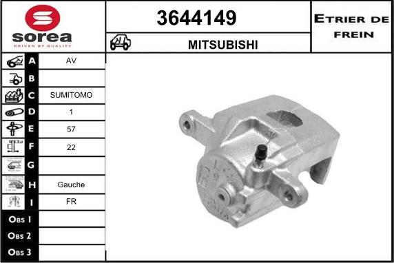 Sera 3644149 - Гальмівний супорт autozip.com.ua