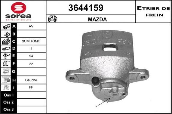 Sera 3644159 - Гальмівний супорт autozip.com.ua