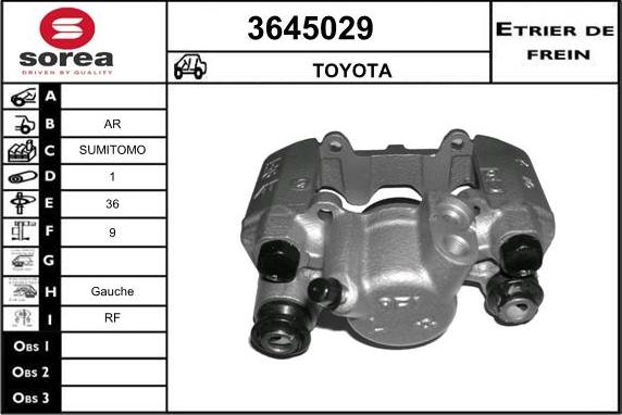 Sera 3645029 - Гальмівний супорт autozip.com.ua