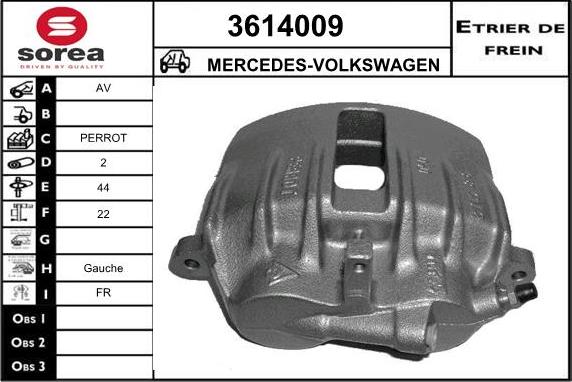 Sera 3614009 - Гальмівний супорт autozip.com.ua