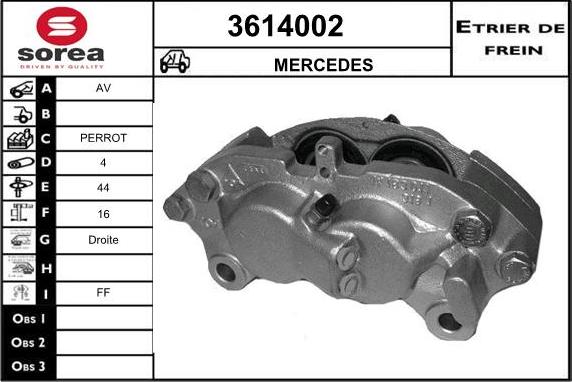 Sera 3614002 - Гальмівний супорт autozip.com.ua