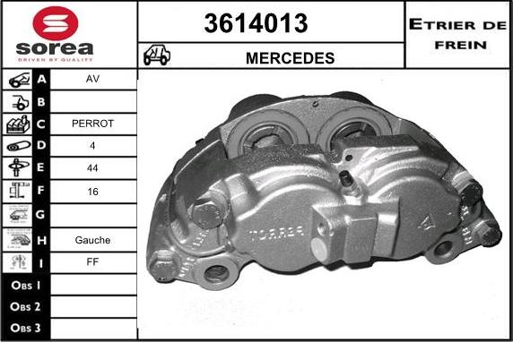 Sera 3614013 - Гальмівний супорт autozip.com.ua