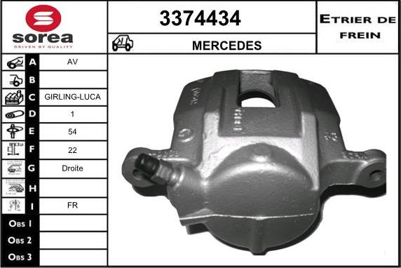 Sera 3374434 - Гальмівний супорт autozip.com.ua