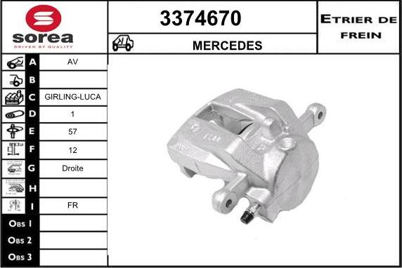 Sera 3374670 - Гальмівний супорт autozip.com.ua