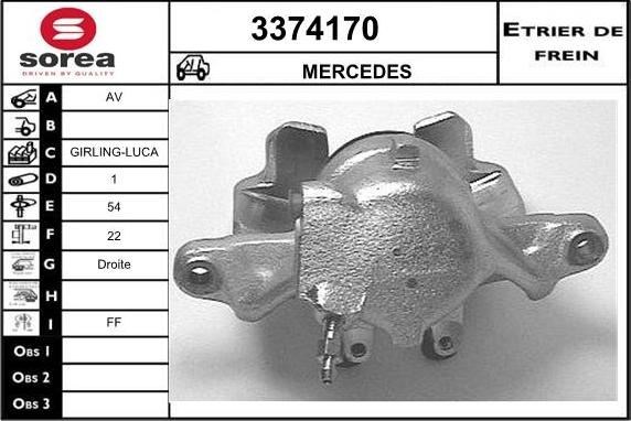 Sera 3374170 - Гальмівний супорт autozip.com.ua