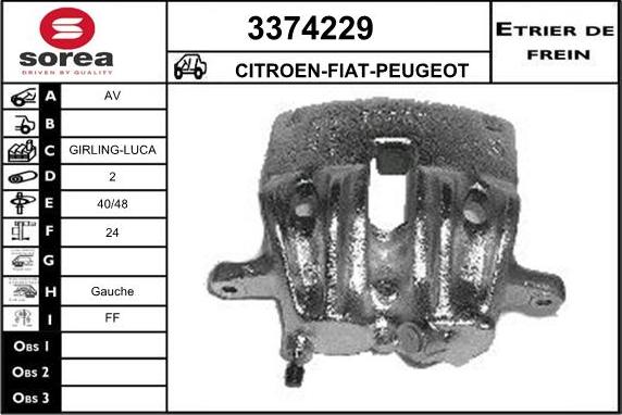 Sera 3374229 - Гальмівний супорт autozip.com.ua