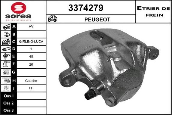 Sera 3374279 - Гальмівний супорт autozip.com.ua