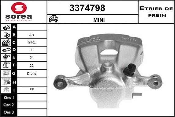 Sera 3374798 - Гальмівний супорт autozip.com.ua