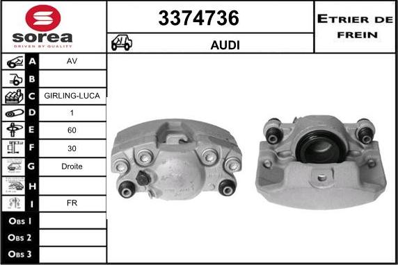 Sera 3374736 - Гальмівний супорт autozip.com.ua