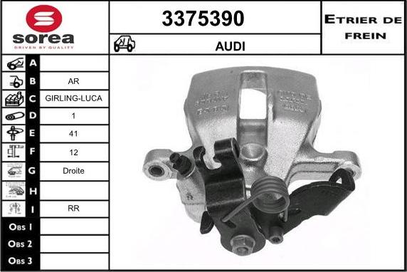 Sera 3375390 - Гальмівний супорт autozip.com.ua