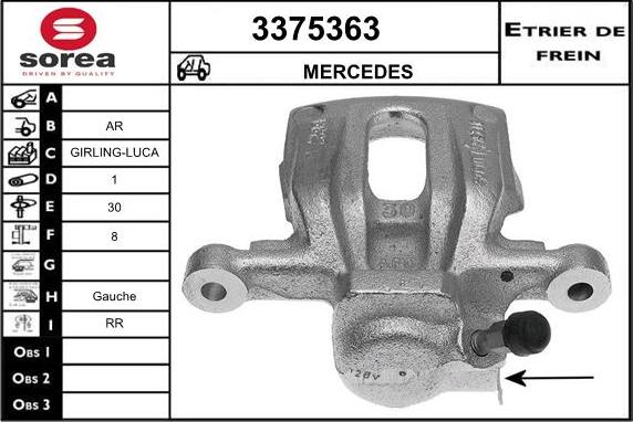 Sera 3375363 - Гальмівний супорт autozip.com.ua