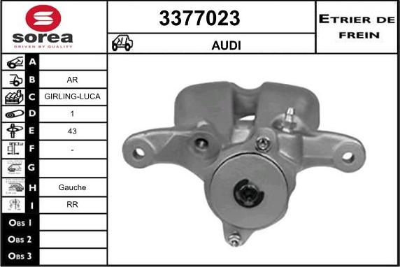 Sera 3377023 - Гальмівний супорт autozip.com.ua