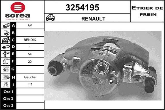 Sera 3254195 - Гальмівний супорт autozip.com.ua