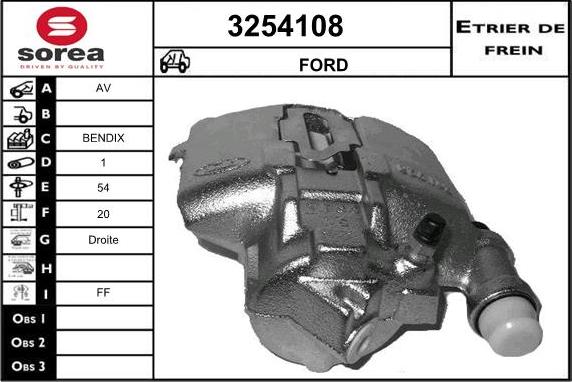 Sera 3254108 - Гальмівний супорт autozip.com.ua