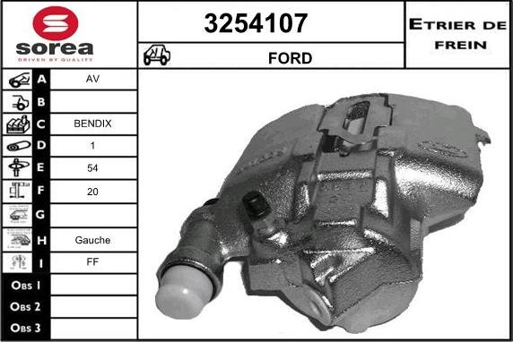 Sera 3254107 - Гальмівний супорт autozip.com.ua