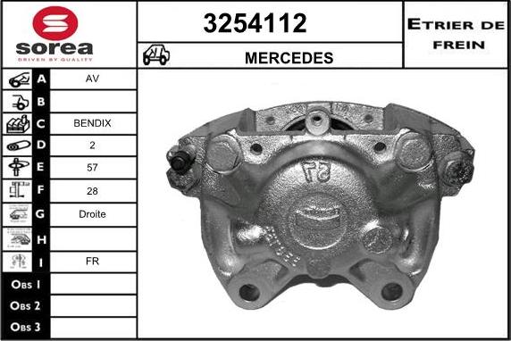 Sera 3254112 - Гальмівний супорт autozip.com.ua