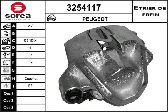 Sera 3254117 - Гальмівний супорт autozip.com.ua