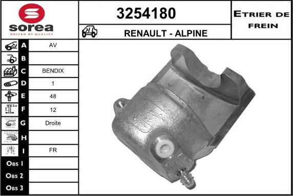 Sera 3254180 - Гальмівний супорт autozip.com.ua