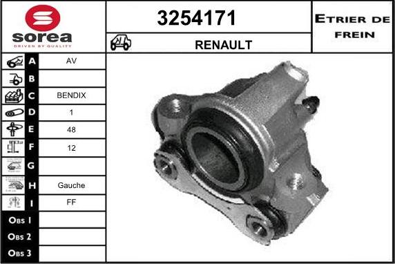 Sera 3254171 - Гальмівний супорт autozip.com.ua