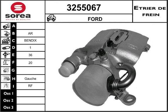 Sera 3255067 - Гальмівний супорт autozip.com.ua