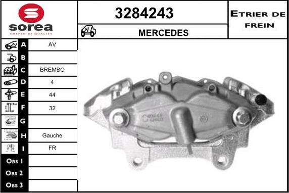 Sera 3284243 - Гальмівний супорт autozip.com.ua