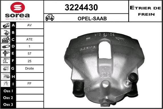 Sera 3224430 - Гальмівний супорт autozip.com.ua