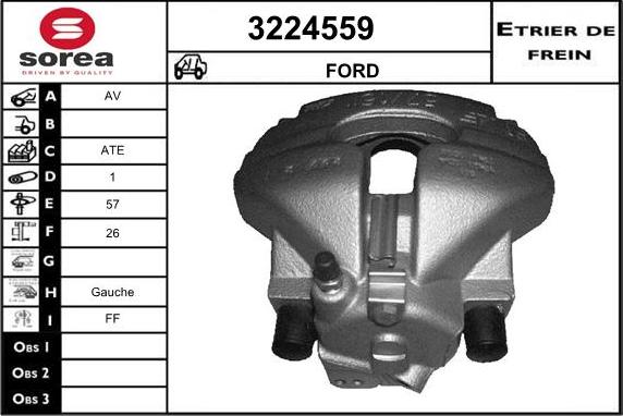 Sera 3224559 - Гальмівний супорт autozip.com.ua