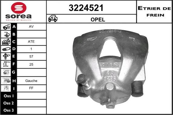 Sera 3224521 - Гальмівний супорт autozip.com.ua