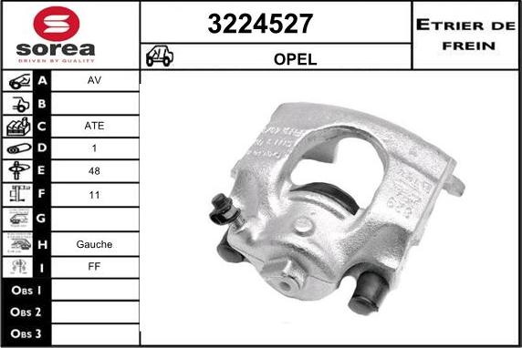 Sera 3224527 - Гальмівний супорт autozip.com.ua