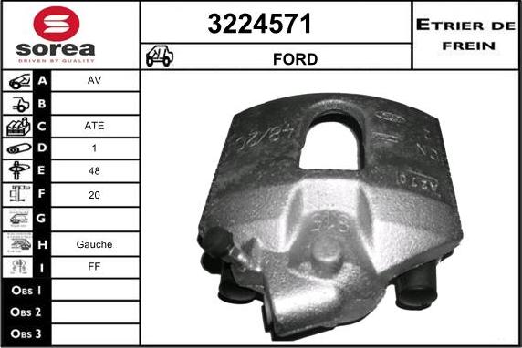 Sera 3224571 - Гальмівний супорт autozip.com.ua