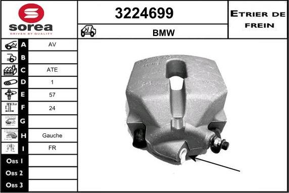 Sera 3224699 - Гальмівний супорт autozip.com.ua