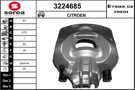 Sera 3224685 - Гальмівний супорт autozip.com.ua