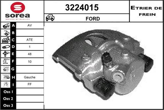 Sera 3224015 - Гальмівний супорт autozip.com.ua