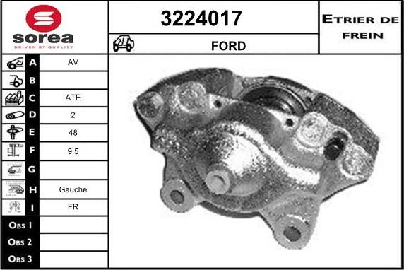 Sera 3224017 - Гальмівний супорт autozip.com.ua