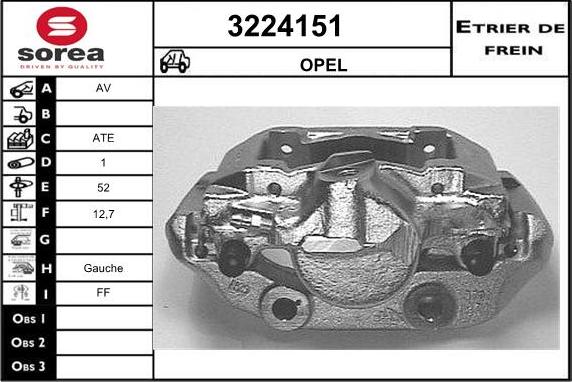 Sera 3224151 - Гальмівний супорт autozip.com.ua