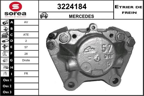 Sera 3224184 - Гальмівний супорт autozip.com.ua