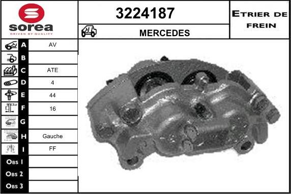 Sera 3224187 - Гальмівний супорт autozip.com.ua