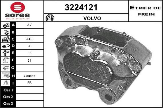 Sera 3224121 - Гальмівний супорт autozip.com.ua