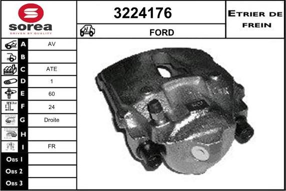 Sera 3224176 - Гальмівний супорт autozip.com.ua