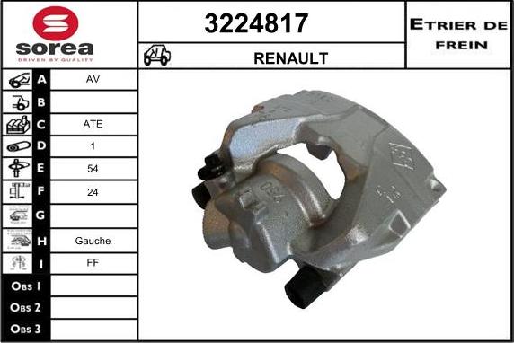 Sera 3224817 - Гальмівний супорт autozip.com.ua