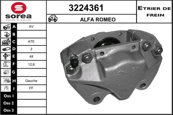 Sera 3224361 - Гальмівний супорт autozip.com.ua