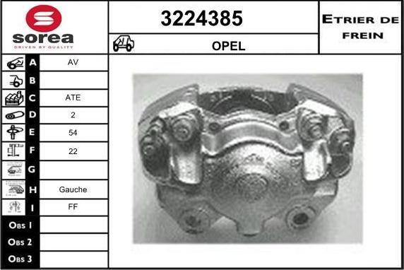 Sera 3224385 - Гальмівний супорт autozip.com.ua