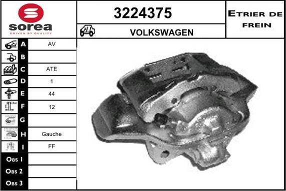 Sera 3224375 - Гальмівний супорт autozip.com.ua