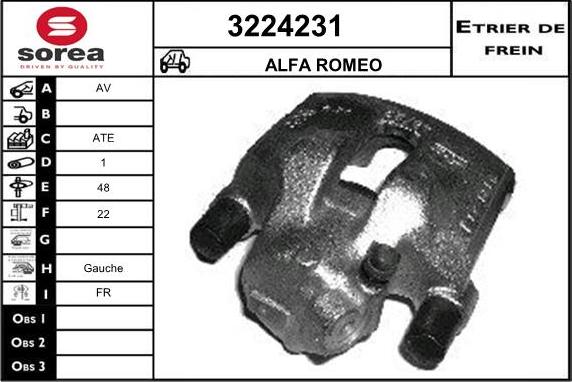 Sera 3224231 - Гальмівний супорт autozip.com.ua