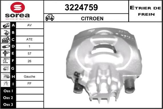 Sera 3224759 - Гальмівний супорт autozip.com.ua